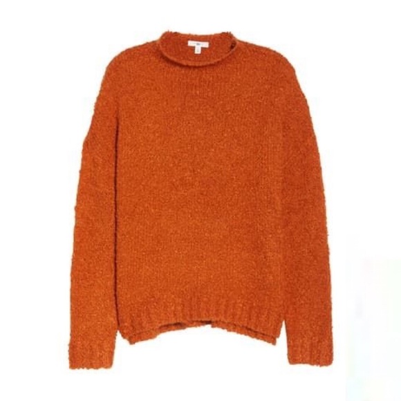 BP. Funnel Neck Bouclé Sweater Rust Brown Size XL New - Picture 2 of 12